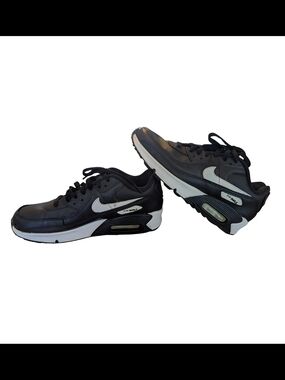 EUC Nike 6.5Y Air Max 90 Recraft Black White (GS) CD6864-010